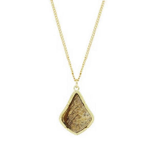 Ancient Stone Drop Necklace