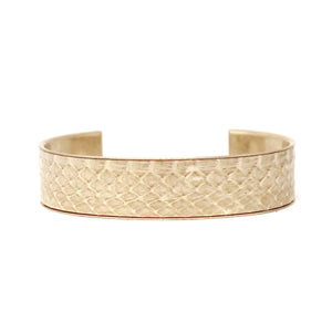 Gold Lined Faux Snake Cuff