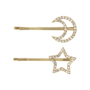 Star & Moon Hair Pin Set