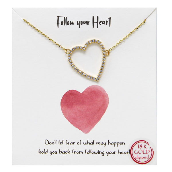 Follow Your Heart Carded Necklace