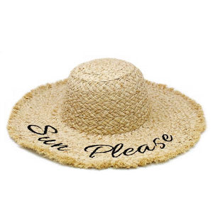 "Sun Please" Straw Hat