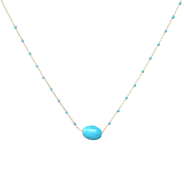 Dainty Turquoise Dots Necklace