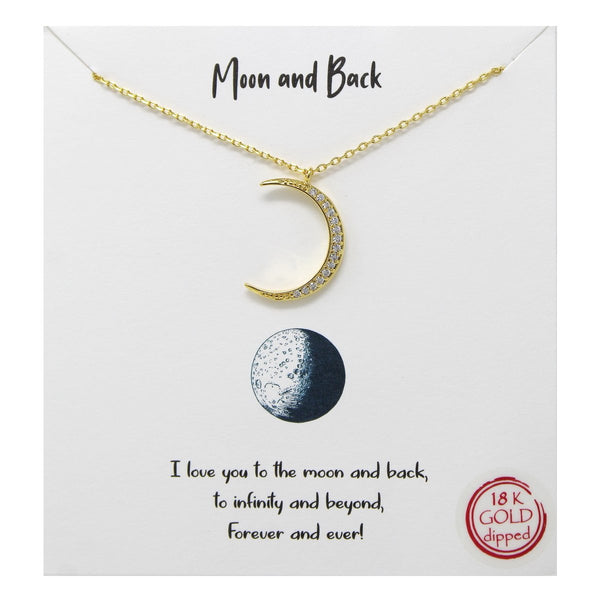 Moon & Back Carded Necklace