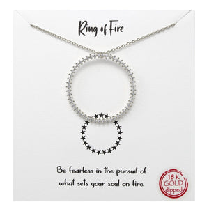 Ring Of Fire Carded Necklace