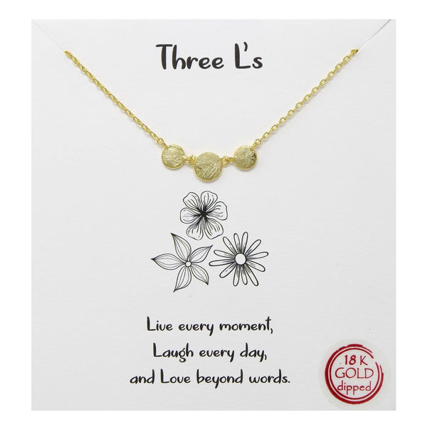 Three Ls Carded Necklace