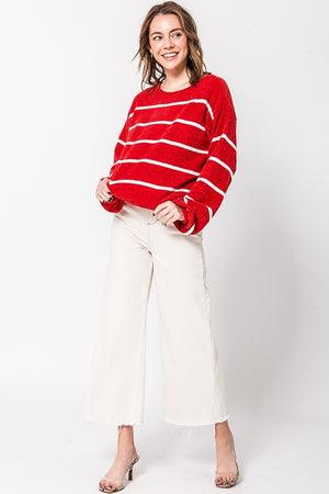 Chenille Striped Sweater