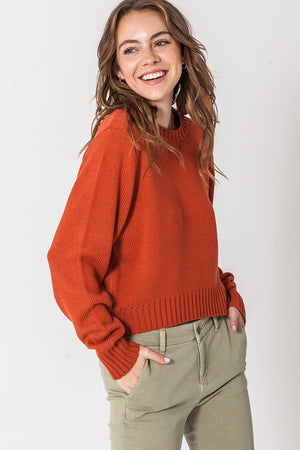 Round Neck Cropped Sweater