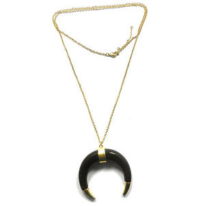 Gold Tipped Horn Necklace
