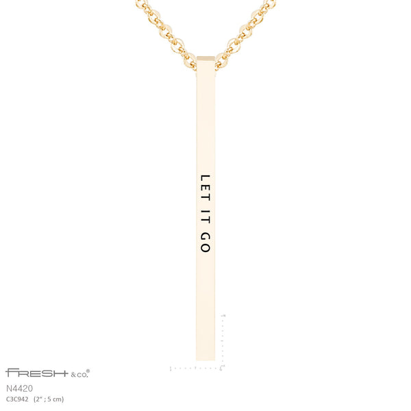 "Let it Go" Vertical Bar Necklace