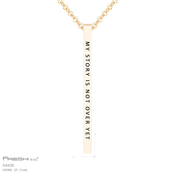 "Story Not Over" Vertical Bar Necklace