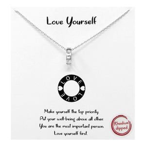 Love Yourself Carded Necklace
