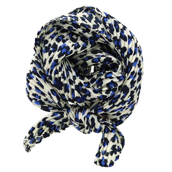 Pleated Aninal Print Neck Scarf