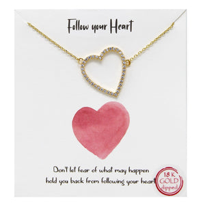 Follow Your Heart Carded Necklace