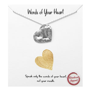 Words of Your Heart Carded Necklace