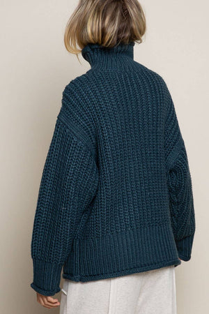Chunky Ribbed Turtle Neck Sweater