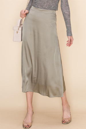 Satin T-Length Skirt