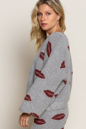 Kisses Cozy Loungewear Sweater