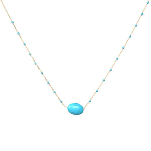 Dainty Turquoise Dots Necklace