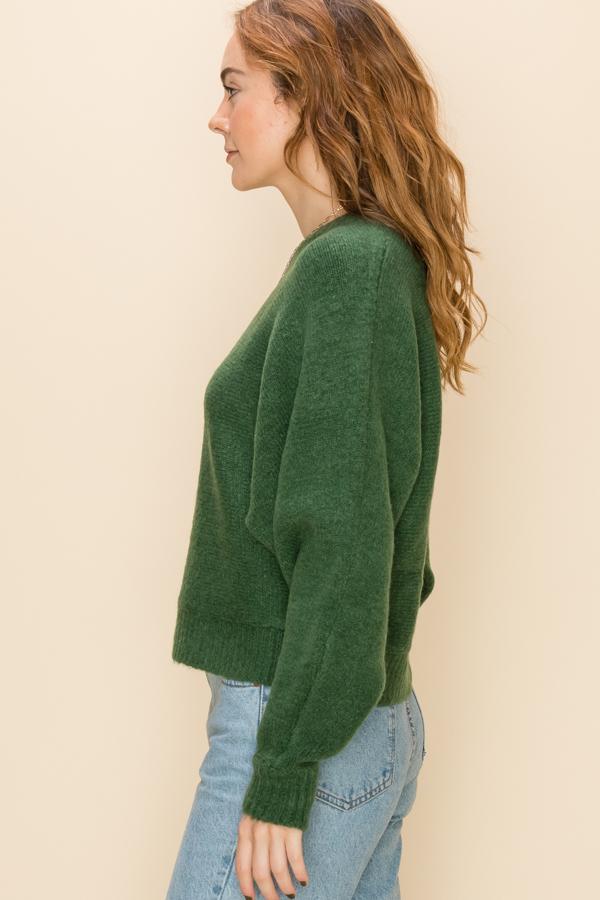 Check styling ideas for「3D Knit Dolman 3/4 Sleeve V Neck Sweater