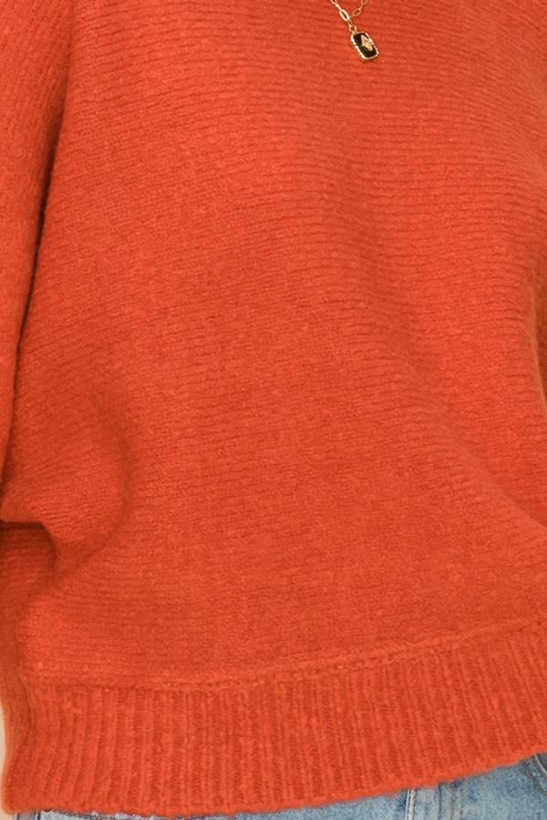 Crew Neck Dolman Long Sleeve Sweater - shopretailery