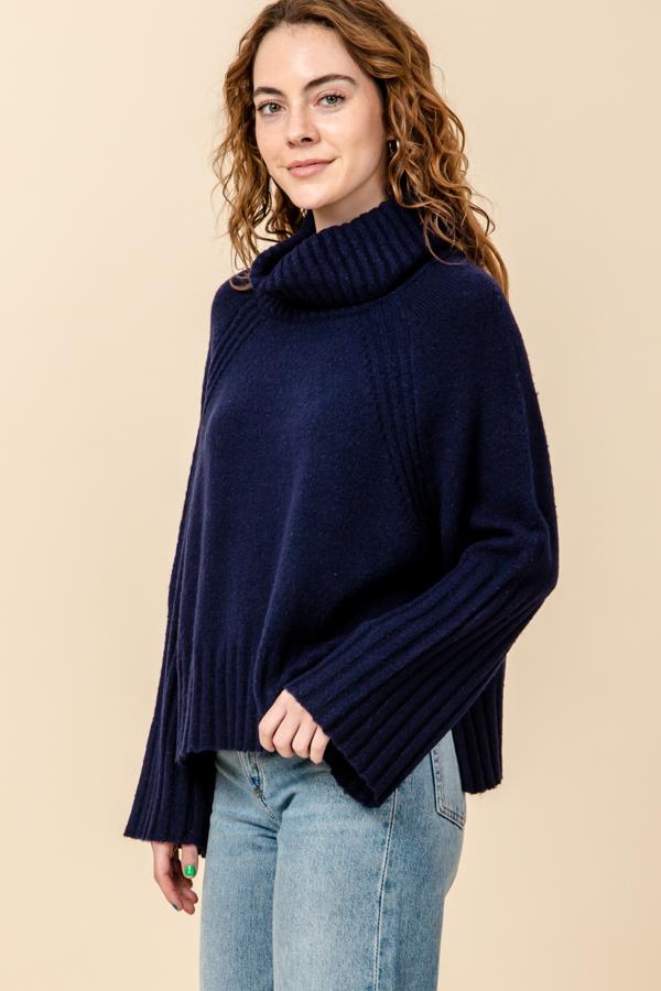Turtleneck wide deals sleeve sweater